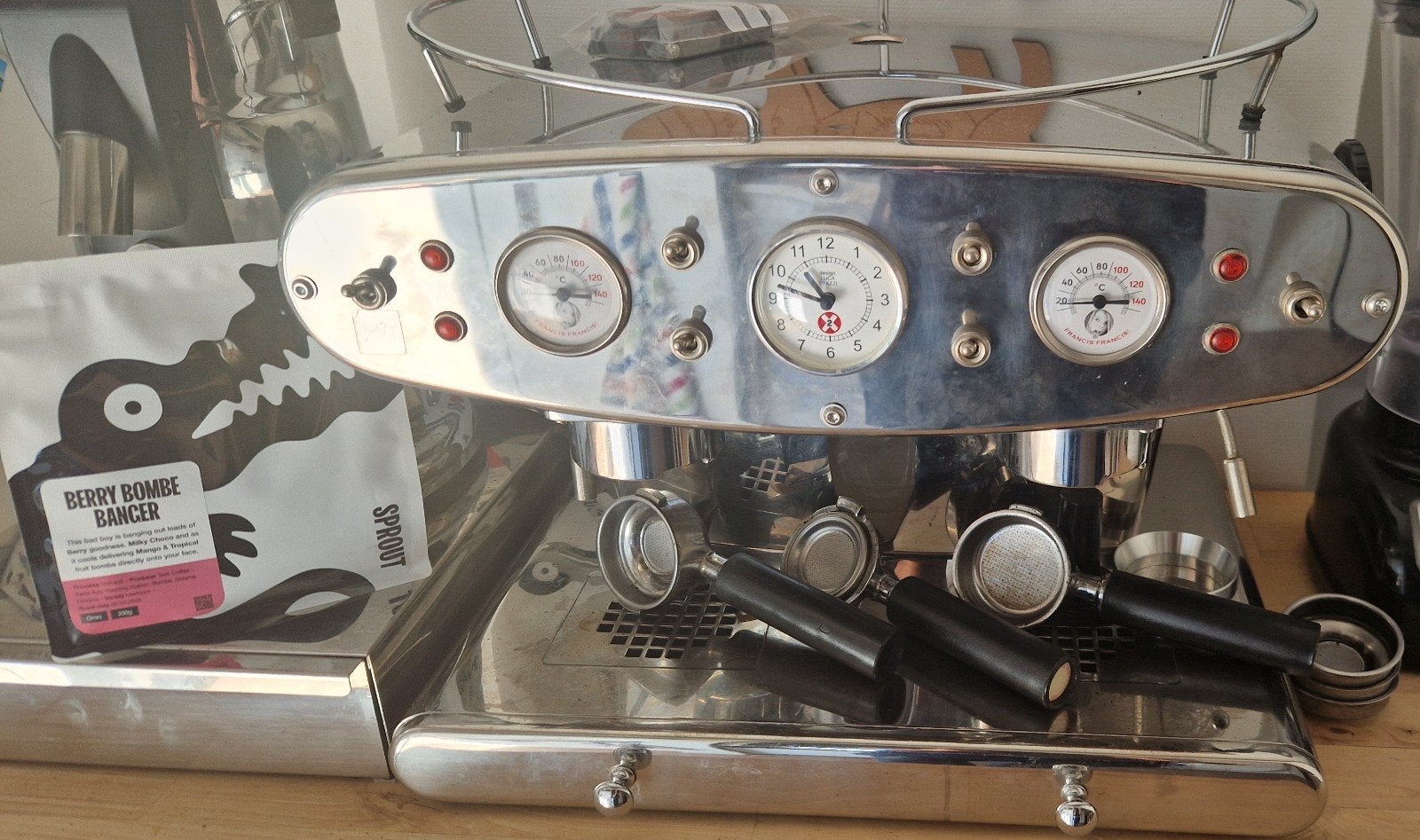Francis Francis X2 Brass Boiler (E.S.E. + Gemalen), Witgoed en Apparatuur, Koffiezetapparaten, Ophalen