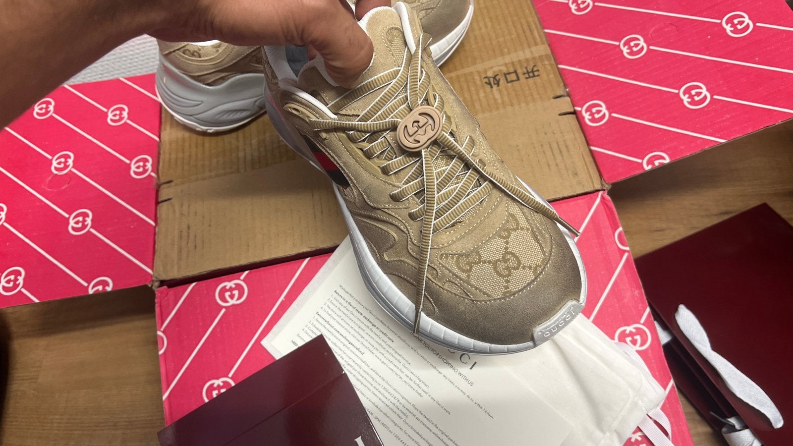 Gucci 2.0 Sneakers Beige Nieuw 2026 Maat 41, Overige kleuren, Nieuw, Ophalen of Verzenden, Sneakers of Gympen