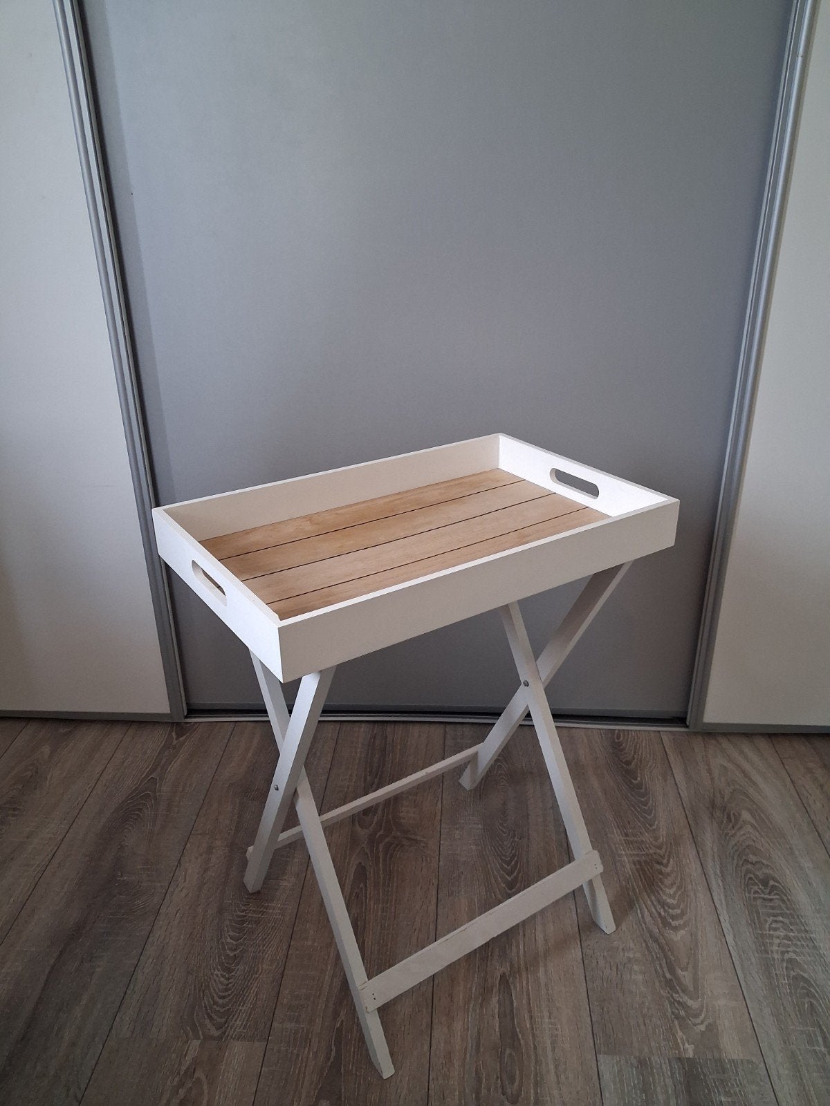Houten bijzettafeltje inklapbaar, Huis en Inrichting, Ophalen, Minder dan 45 cm, Minder dan 55 cm, Gebruikt