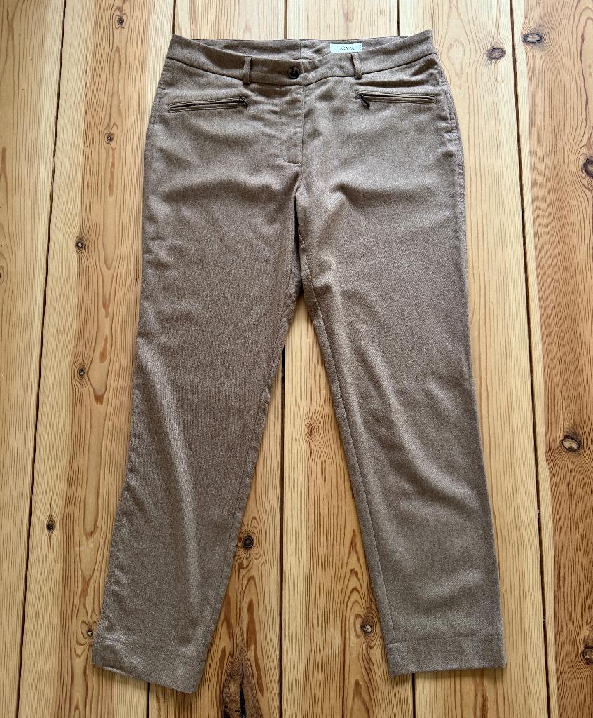 Scapa broek / pantalon - Beige Bruin Wol - maat 44 / Large, Scapa, Beige, Maat 42/44 (L), Ophalen of Verzenden