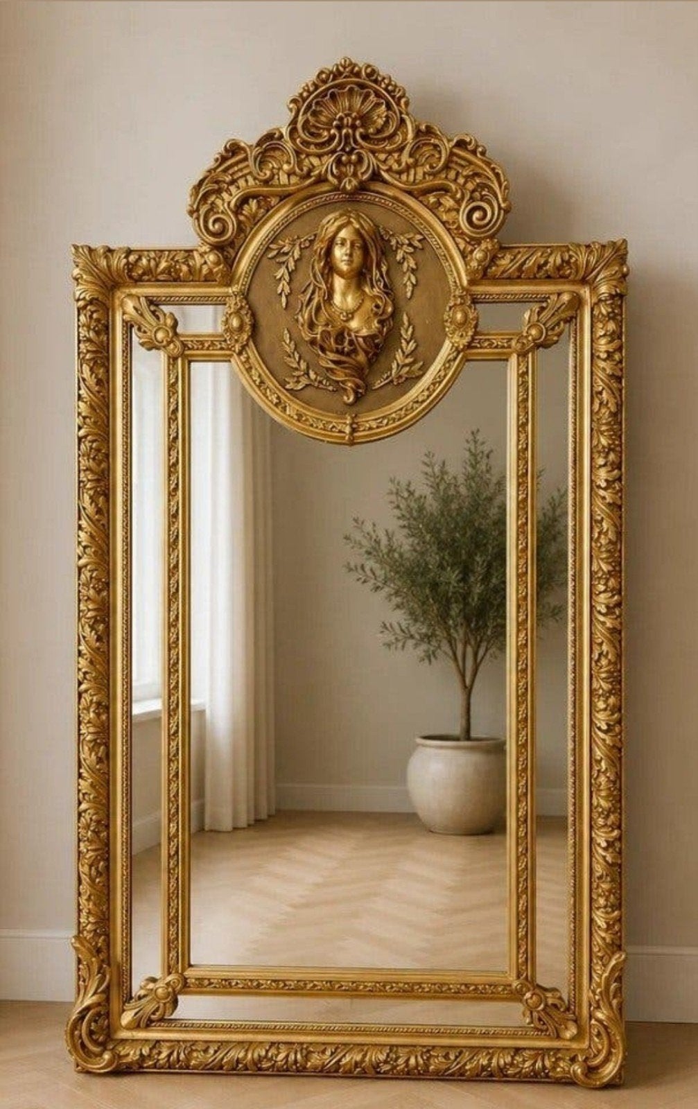 Barok spiegel Madonna XXL, Nieuw, Ophalen of Verzenden, Minder dan 100 cm, Rechthoekig