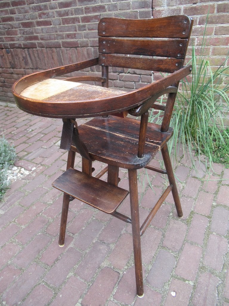 nostalgische houten kinderstoel, Ophalen, Gebruikt, Overige typen, Afneembaar eetblad