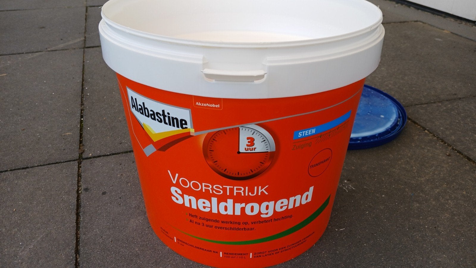 Alabastine voorstrijk sneldrogend 10L transparant, Doe-het-zelf en Verbouw, Verf, Beits en Lak, Ophalen, Nieuw, Wit