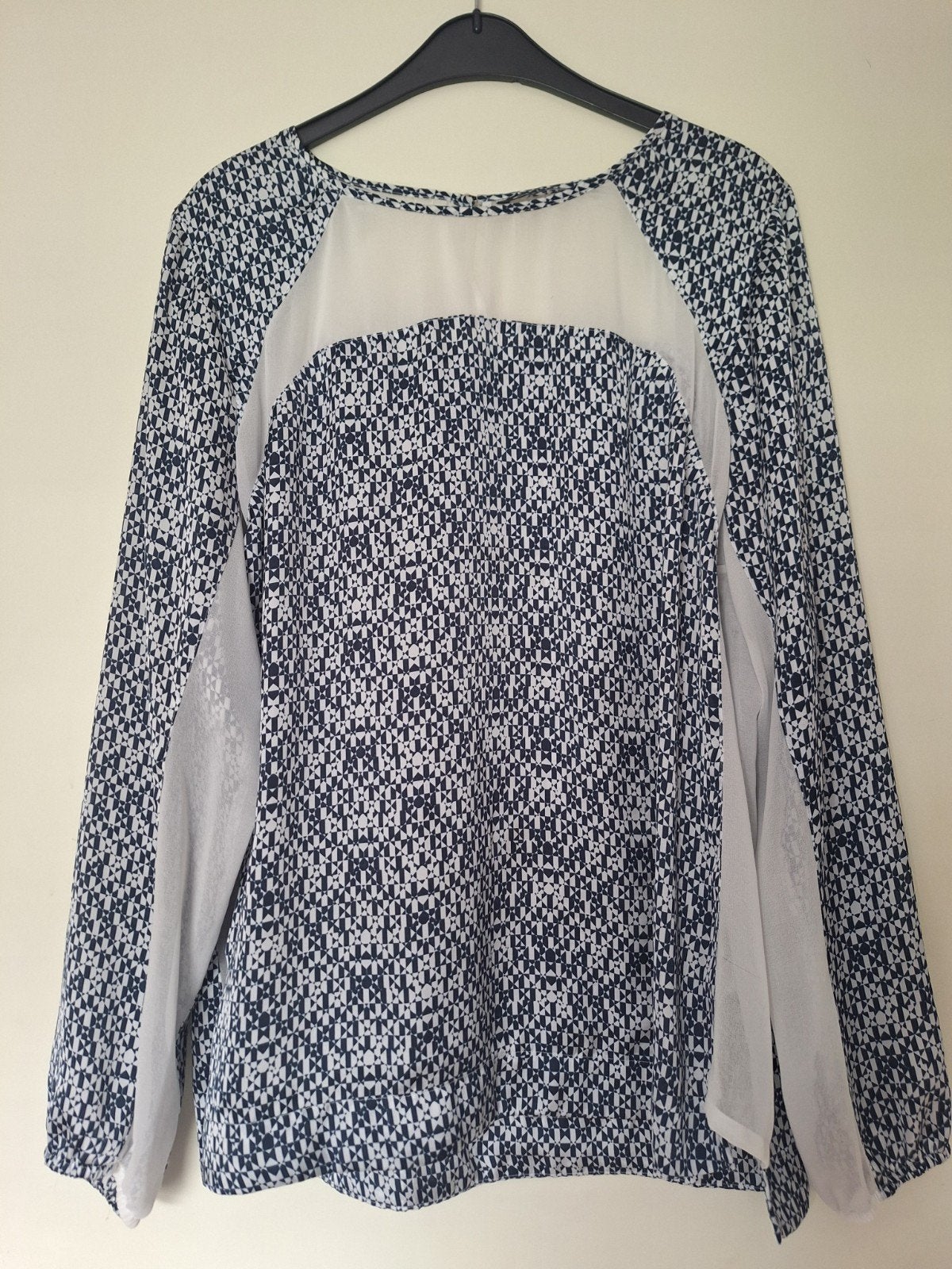 Expresso Blouse Maat 46 - Blauw/Wit Patroon, Maat 46/48 (XL) of groter, Ophalen of Verzenden, Zo goed als nieuw, Expresso