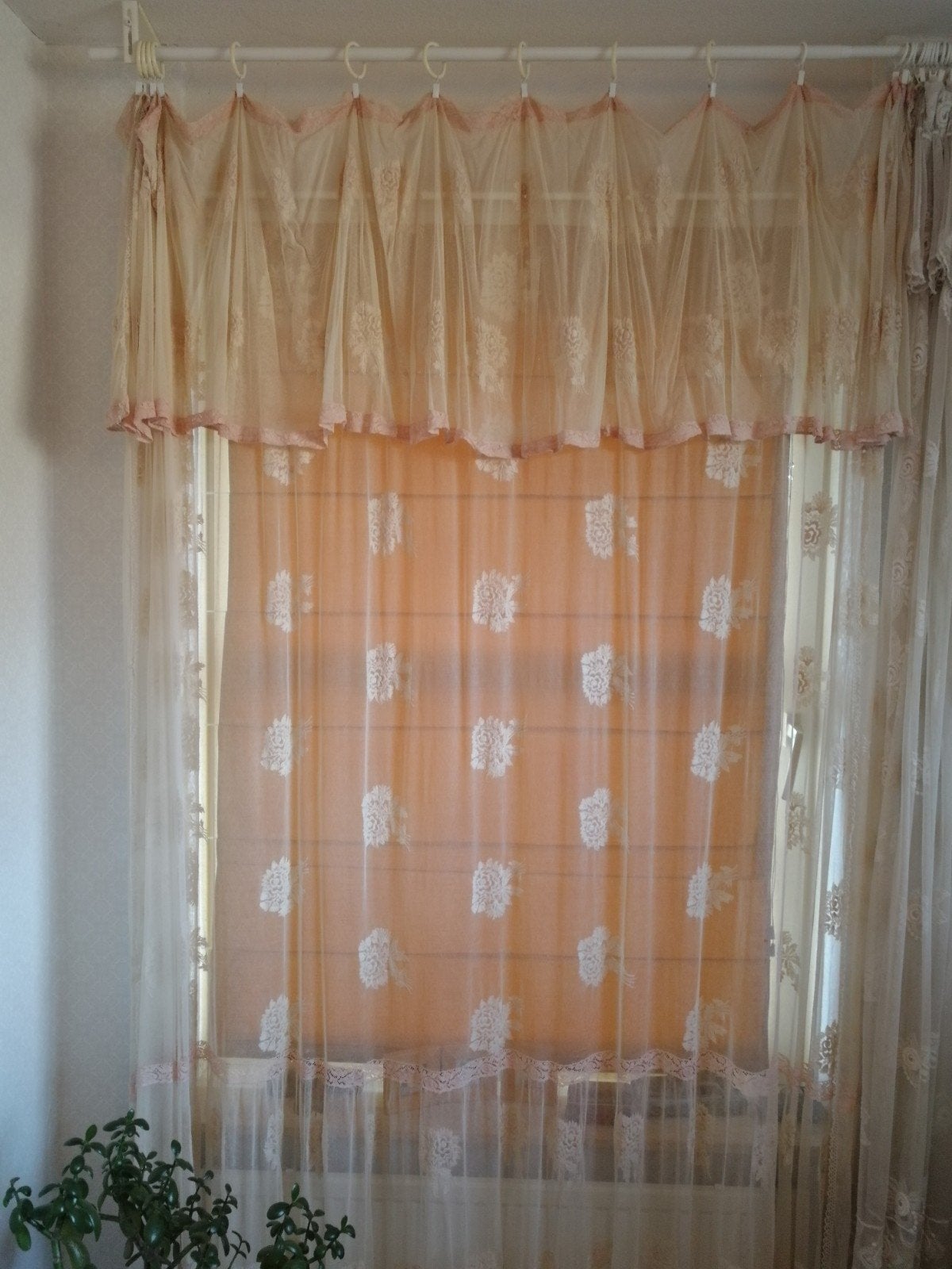 antiek thule /kanten sprei/gordijn, Ophalen of Verzenden