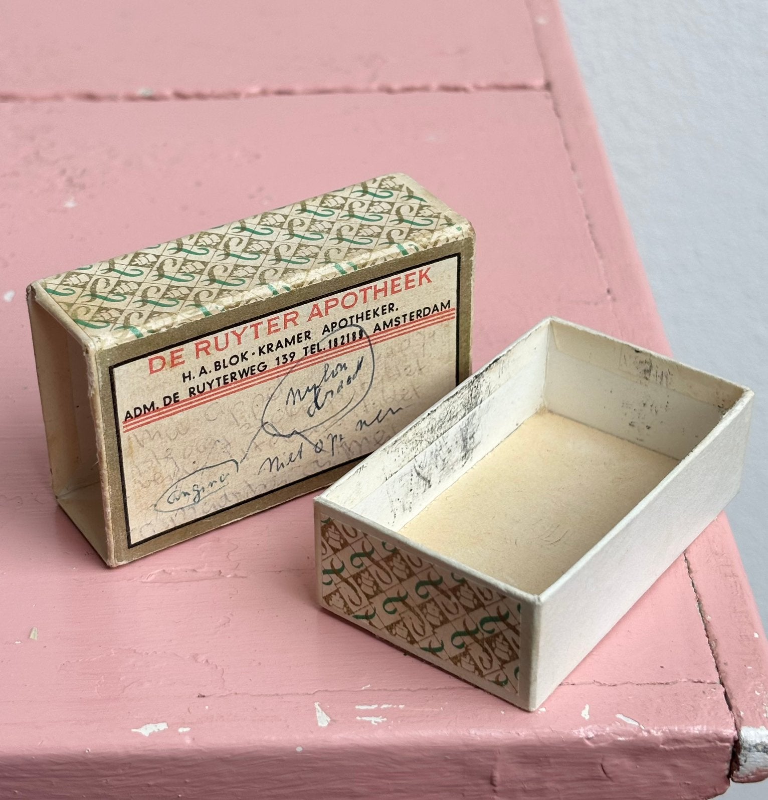 Uniek Vintage Medicijndoosje - De Ruyter apotheek, Ophalen of Verzenden