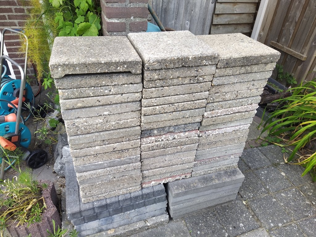 Stoeptegels 30x30 cm, Tuin en Terras, Ophalen, Gebruikt, 10 m² of meer, Beton