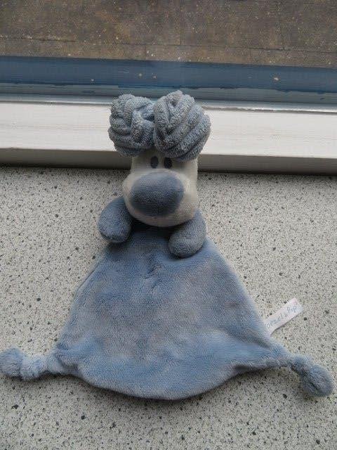 Knuffeldoek Woezel hondje van Bon Ton Toys blauw, Ophalen of Verzenden, Zo goed als nieuw, Hond, Met label