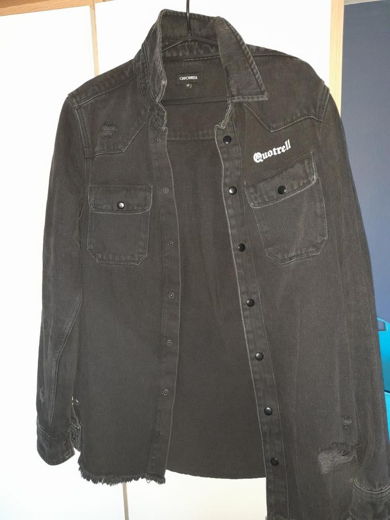 Denim spijkerjack zwart mt S, Zwart, Ophalen of Verzenden, Zo goed als nieuw, Quotrell
