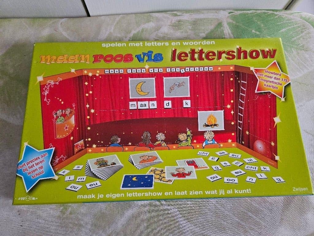 Zwijsen Maan Roos Vis Lettershow spel - Leren lezen, Ophalen of Verzenden, Taal en Lezen