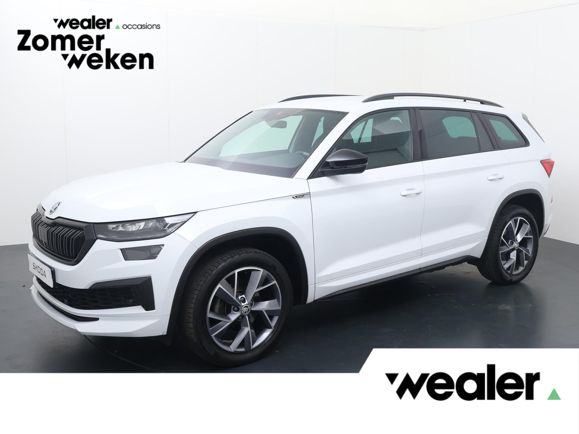 Skoda Kodiaq 1.5 TSI Sportline Business | 150 PK | Automaat, Auto's, 12 maanden, 4 cilinders, Alcantara, Wit