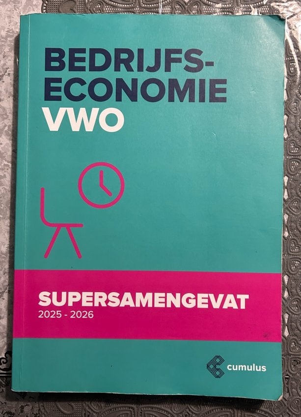 Bedrijfseconomie - Cumulusbundel - VWO 2025-2026, Boeken, Schoolboeken, Ophalen, VWO, Cumulus, Zo goed als nieuw