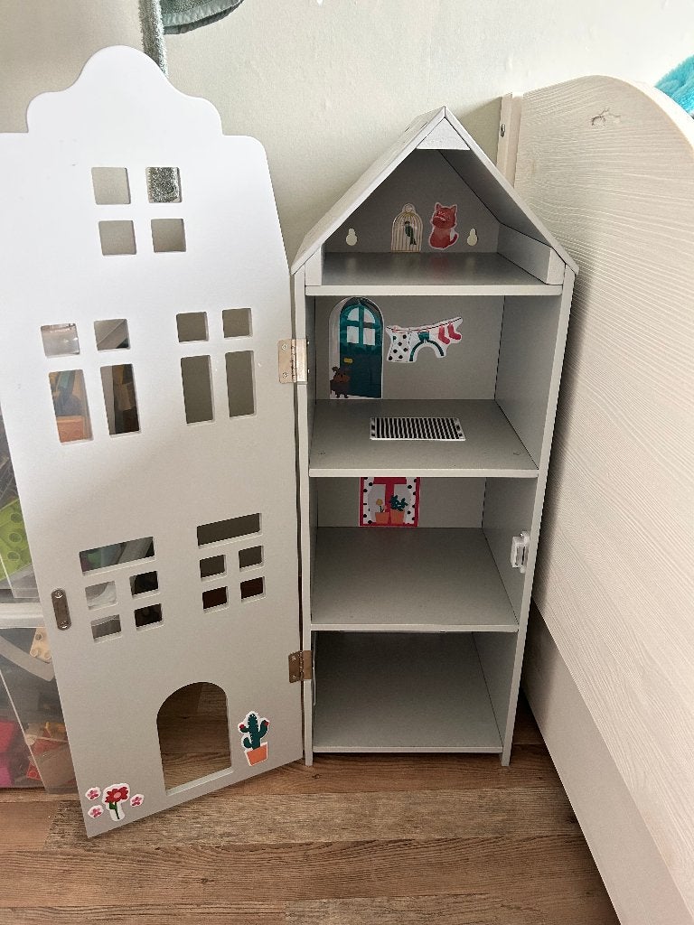 Houten grachtenpand, Ophalen, Nieuw, Poppenhuis