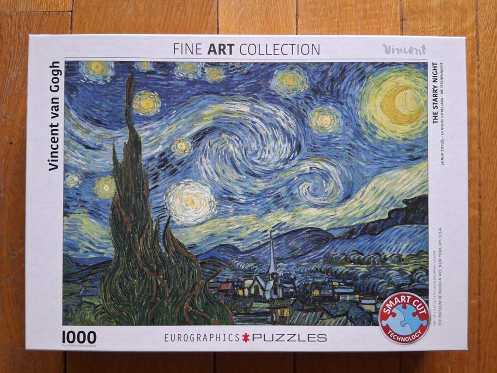 Eurographics Puzzel Van Gogh - Sterrennacht 1000 stukjes, Ophalen of Verzenden, Zo goed als nieuw, Eurographics Puzzles