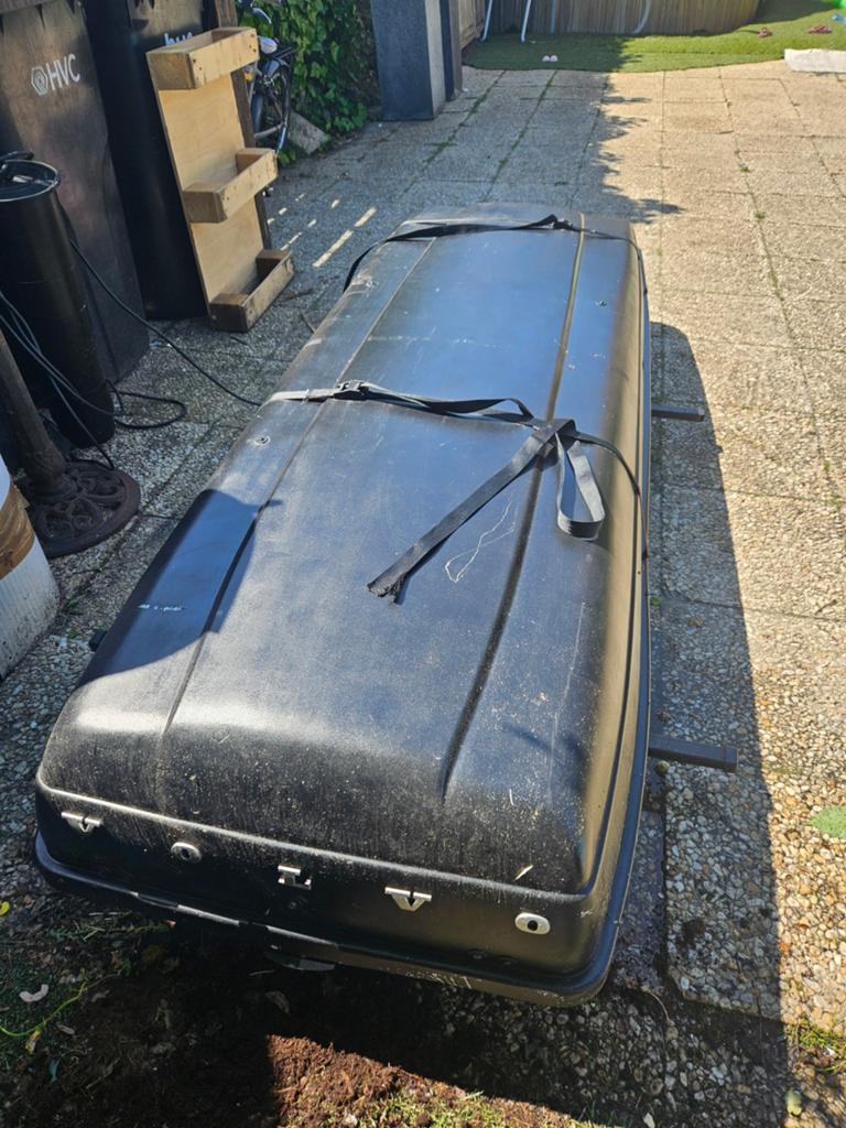 Mont Blanc Dakkoffer - Ruime Zwarte Bagagebox, Auto diversen, Dakkoffers, Ophalen, Gebruikt