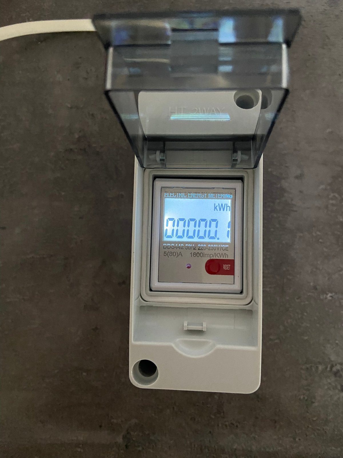 Nieuwe digitale verlichte kWh mini meter met reset - 1 fase, Hobby en Vrije tijd, Ophalen of Verzenden, Nieuw
