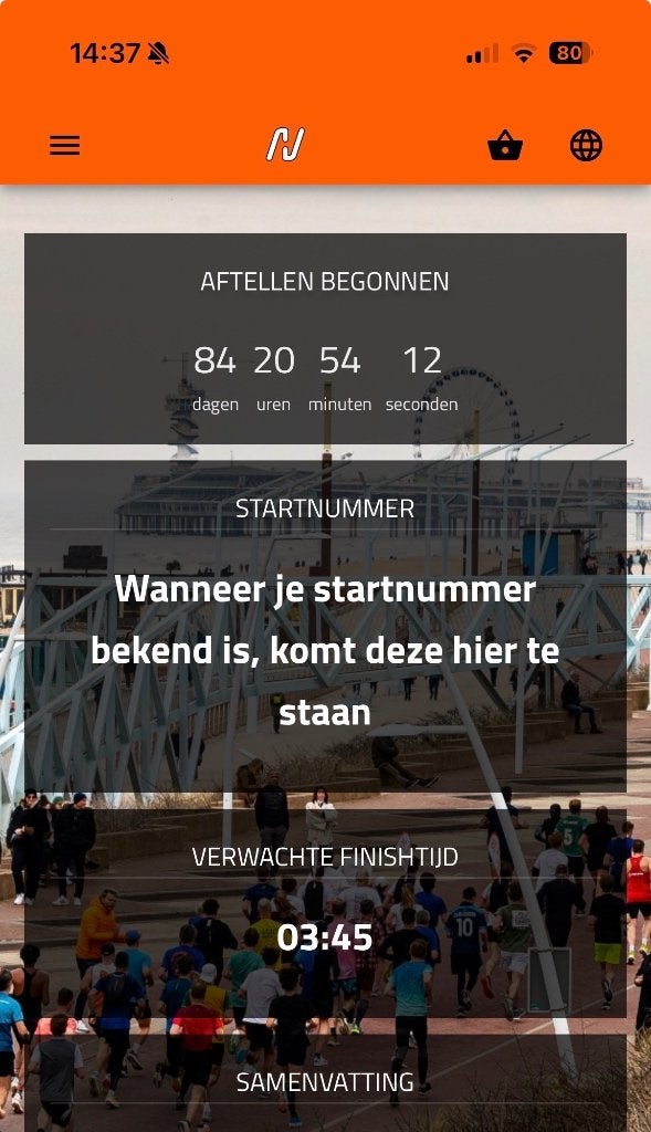 Startbewijs marathon Den Haag+ medaille graveren en M locker, Tickets en Kaartjes, Eén persoon