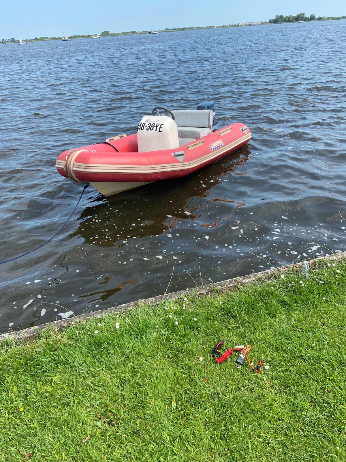 Narwhal rode rubberboot - 30 PK, Watersport en Boten, Rubberboten, Gebruikt, Overige merken, Overige materialen, Inclusief motor