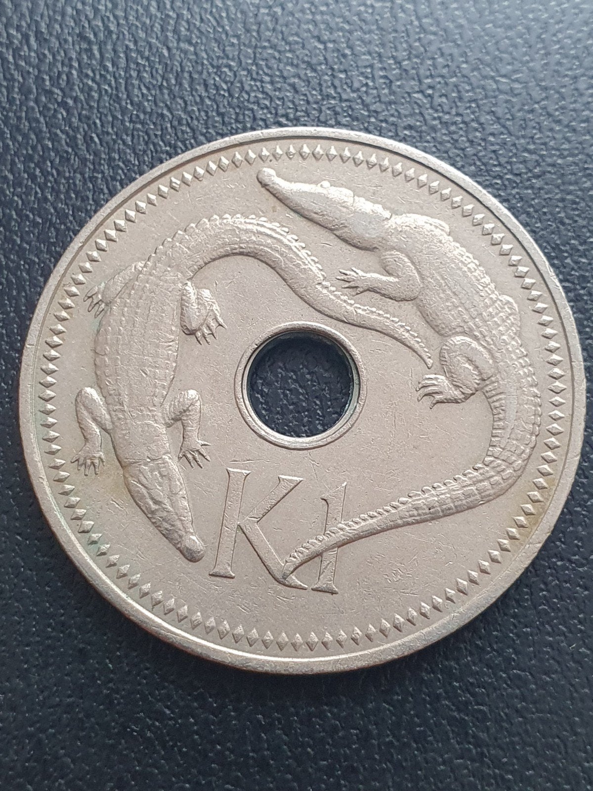 1 Kina munt uit 1975 Papoea-Nieuw-Guinea, Ophalen of Verzenden, Losse munt