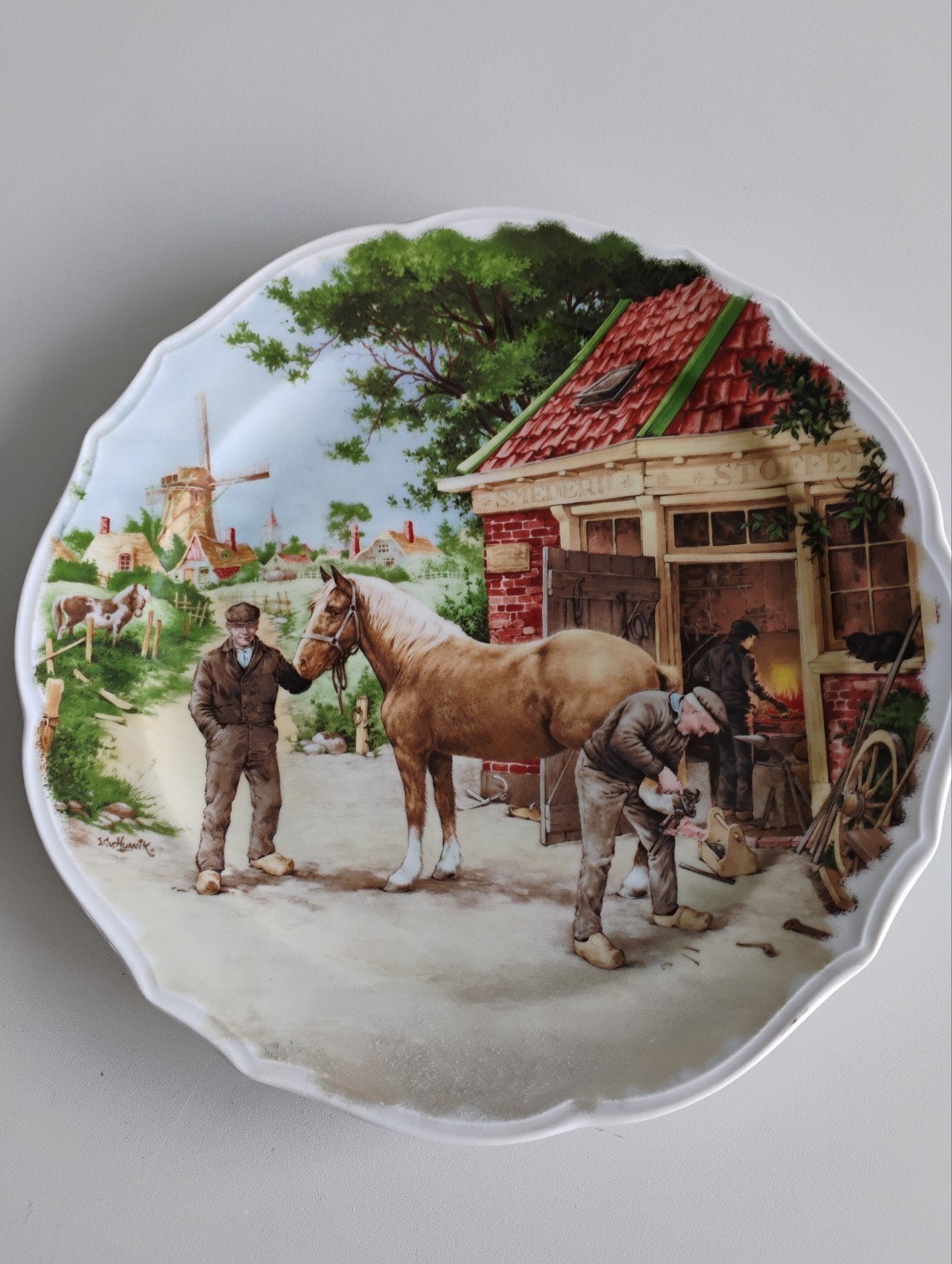 Decoratieve wandbord Royal Schwabap Hollandse Taferelen, Ophalen of Verzenden