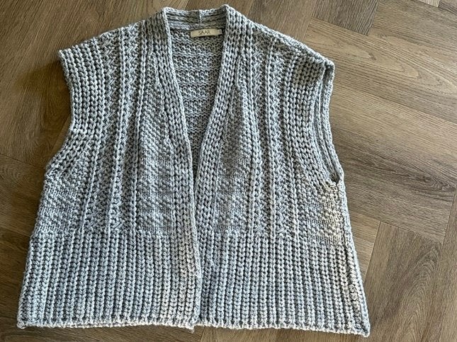 Grof gebreid gilet van Saar mt S/M, Saar, Ophalen of Verzenden, Zo goed als nieuw, Maat 36 (S)
