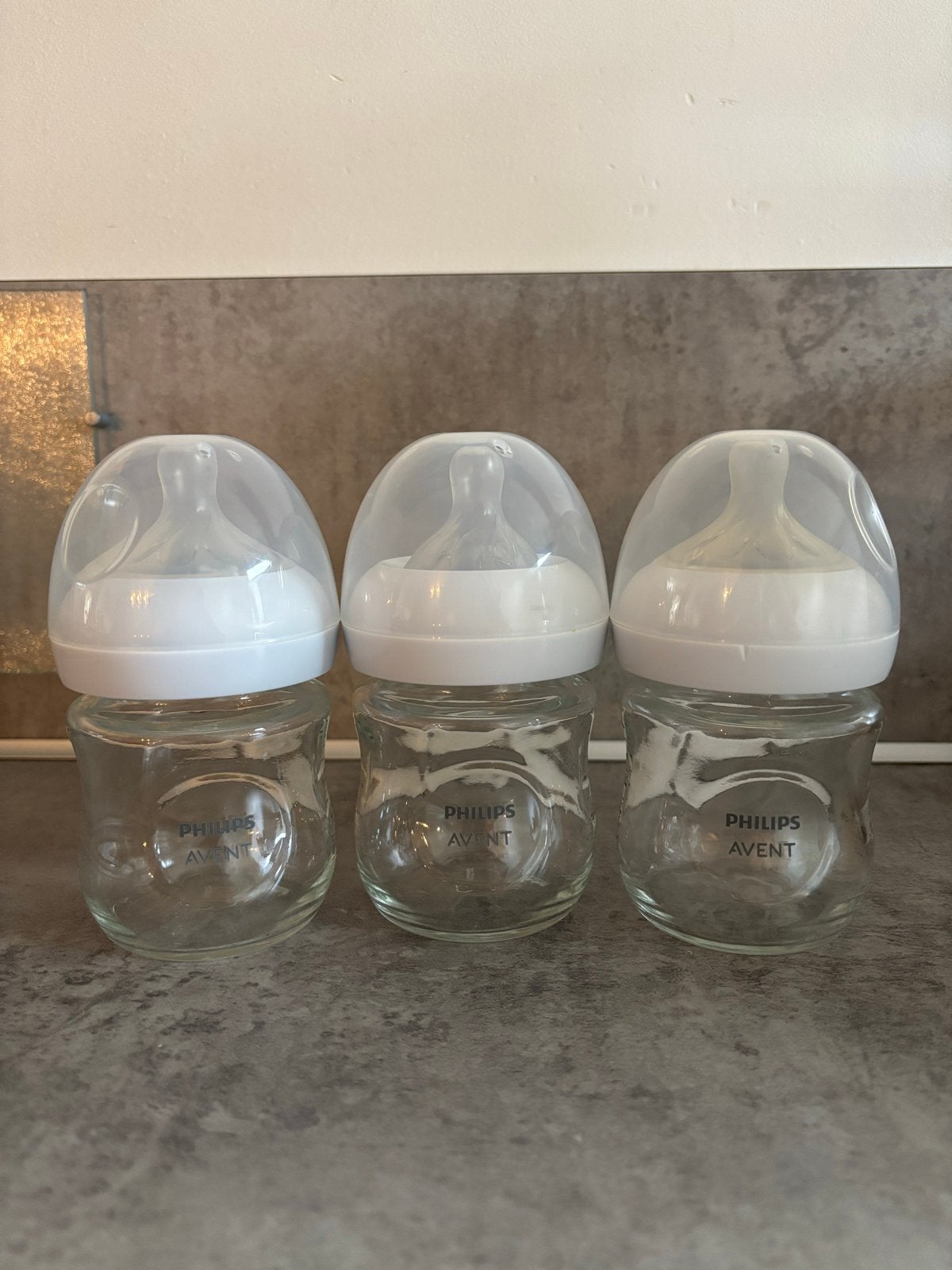 Philips Avent glazen babyflessen met spenen (3 stuks), Ophalen, Nieuw, Philips Avent, Babyfles