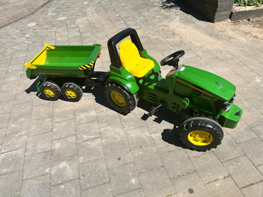 Rolly Toys traptractor - John Deere met aanhanger, Kinderen en Baby's, Speelgoed | Buiten | Voertuigen en Loopfietsen, Ophalen