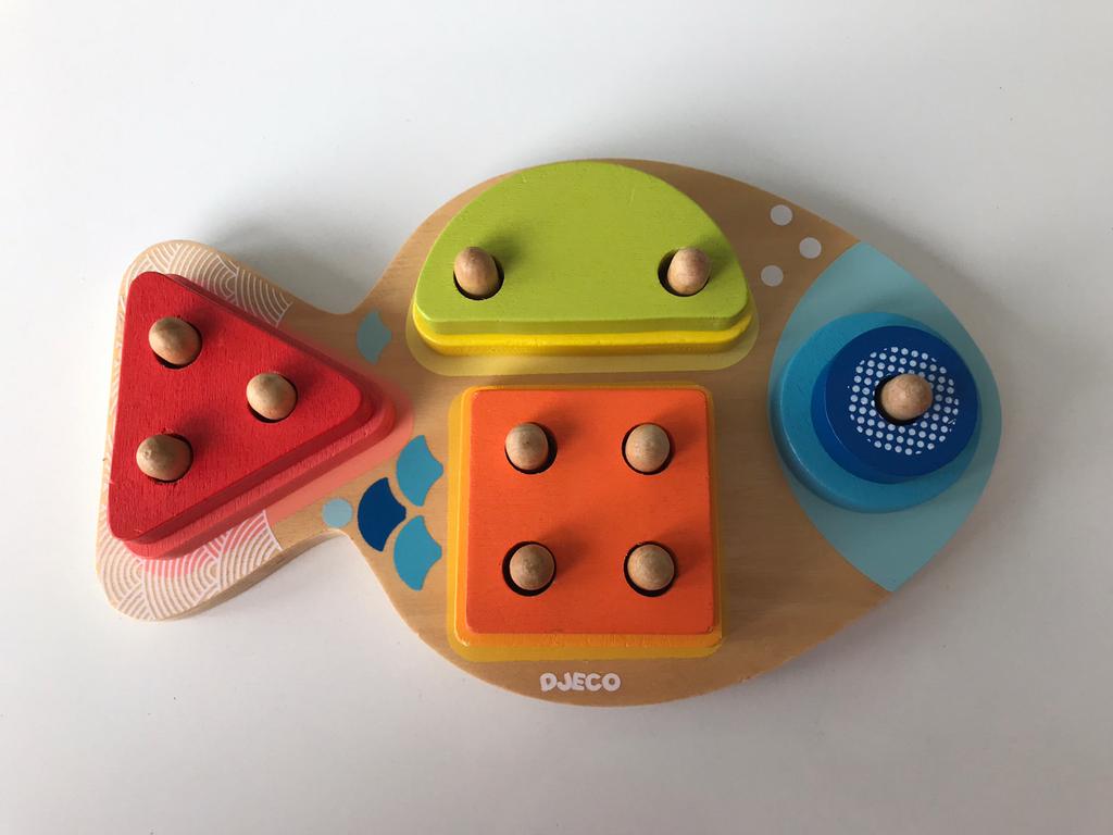 Djeco houten kleurenpuzzel, Ophalen of Verzenden, Zo goed als nieuw