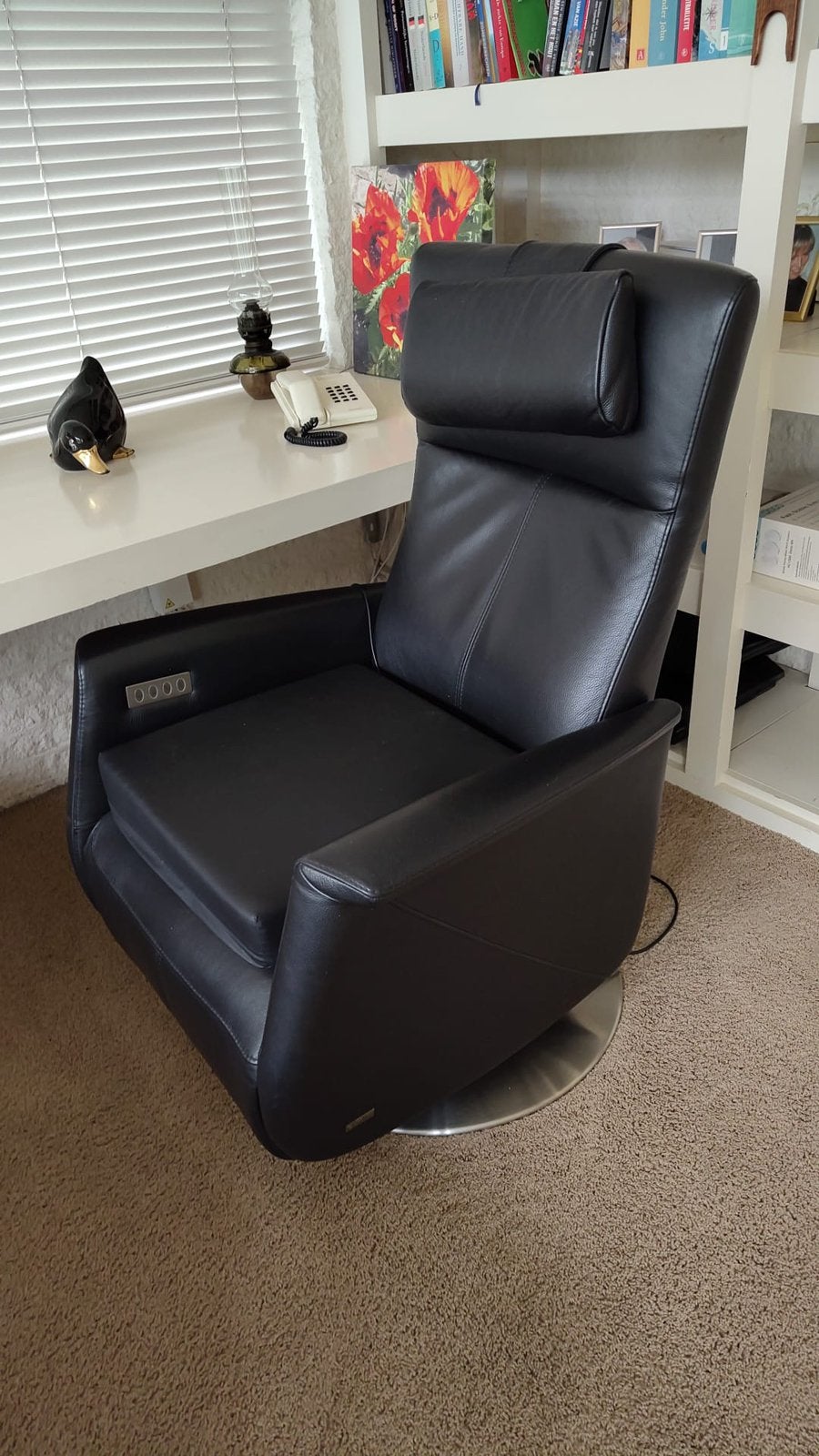 Prachtige relaxfauteuil van Prominent., Ophalen, Minder dan 75 cm, Zo goed als nieuw, Leer