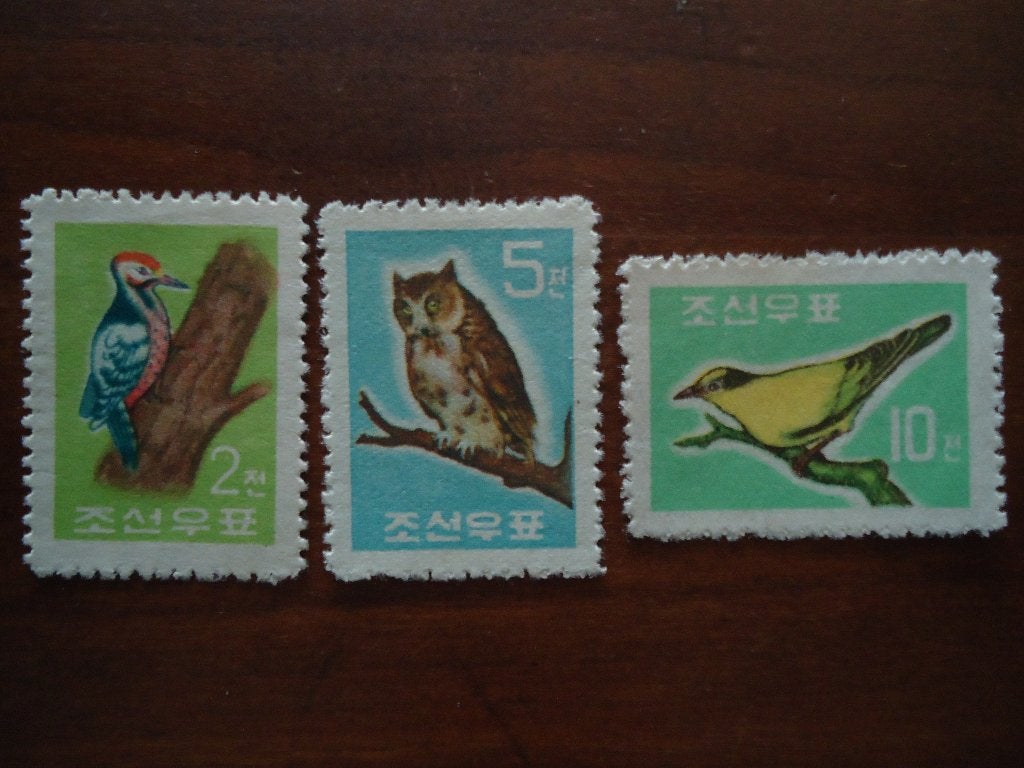Vogels Korea-Noord 1961, mi. 298-300 postfris, Ophalen of Verzenden, Dier of Natuur