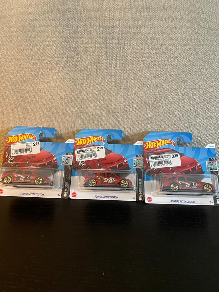 3x hotwheel pontiac aztec, Ophalen of Verzenden, Zo goed als nieuw