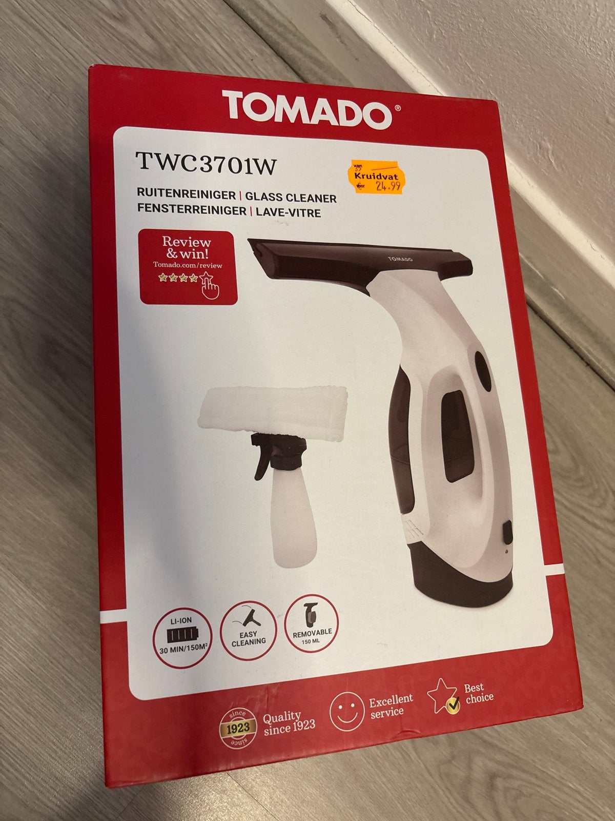 Tomado TWC3701W Ruitenreiniger - Nieuw in doos, Ophalen of Verzenden, Nieuw, Overige typen