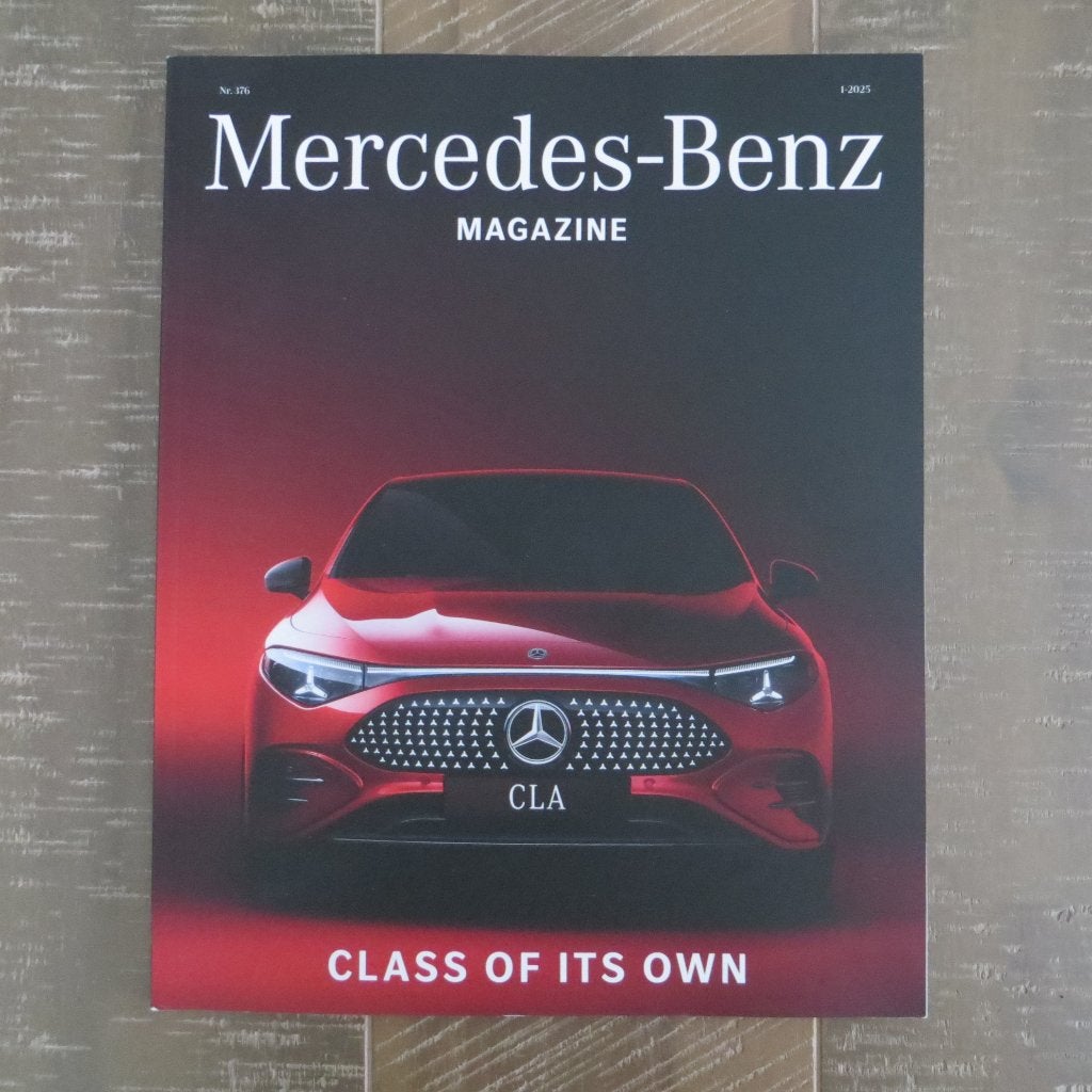 Brochure folder Mercedes Magazine nr 376 1-2025, Ophalen of Verzenden, Zo goed als nieuw, Mercedes