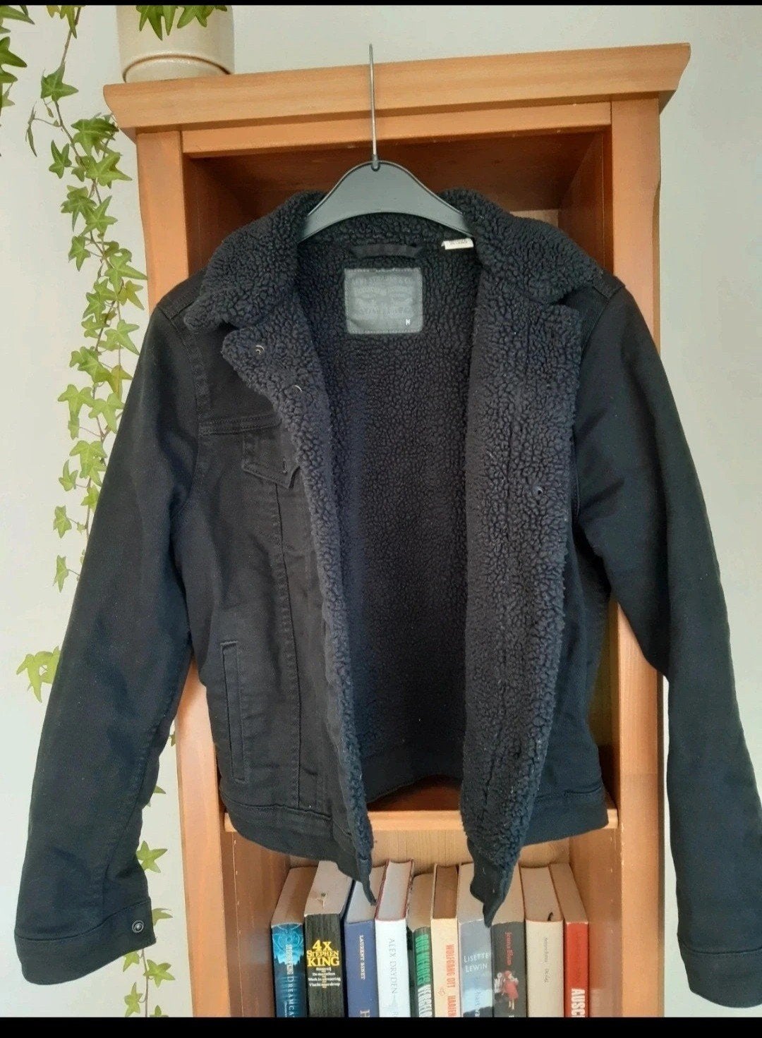Levi's spijkerjack zwart met teddy voering maat M, Maat 38/40 (M), Zwart, Ophalen of Verzenden, Zo goed als nieuw