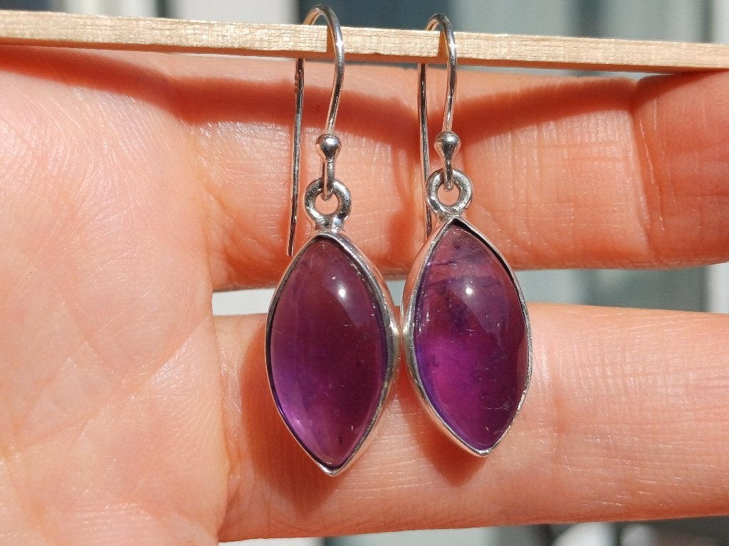 Vanoli - 925 zilveren oorbellen met amethist / amethyst, Daiva1973@hotmail.com, Hangers, Vanoli, Amsterdam