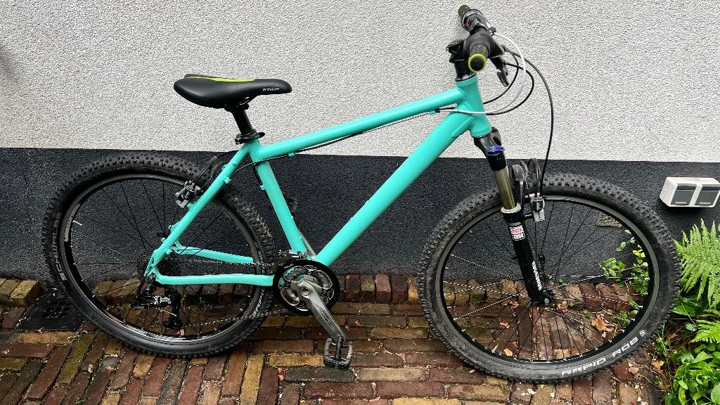 Santos met Rock Shox recon, magura HS & sram X5 9 speed, Gebruikt, Hardtail, Velgrem, 49 tot 53 cm