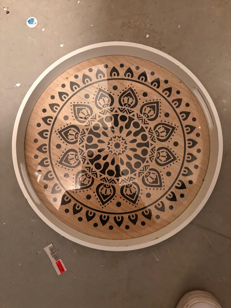 Dienblad, Ophalen of Verzenden, Rond, Hout