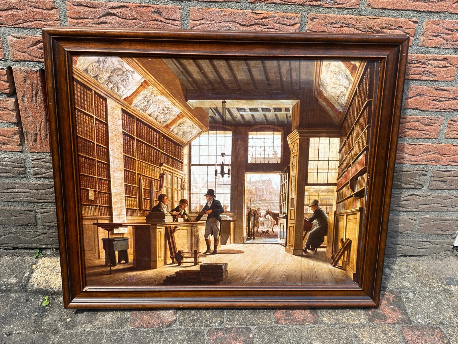 Reproductie: Boekhandel Pieter Meijer Warnars, 1820, Ophalen, Realistisch, Print, Overige onderwerpen