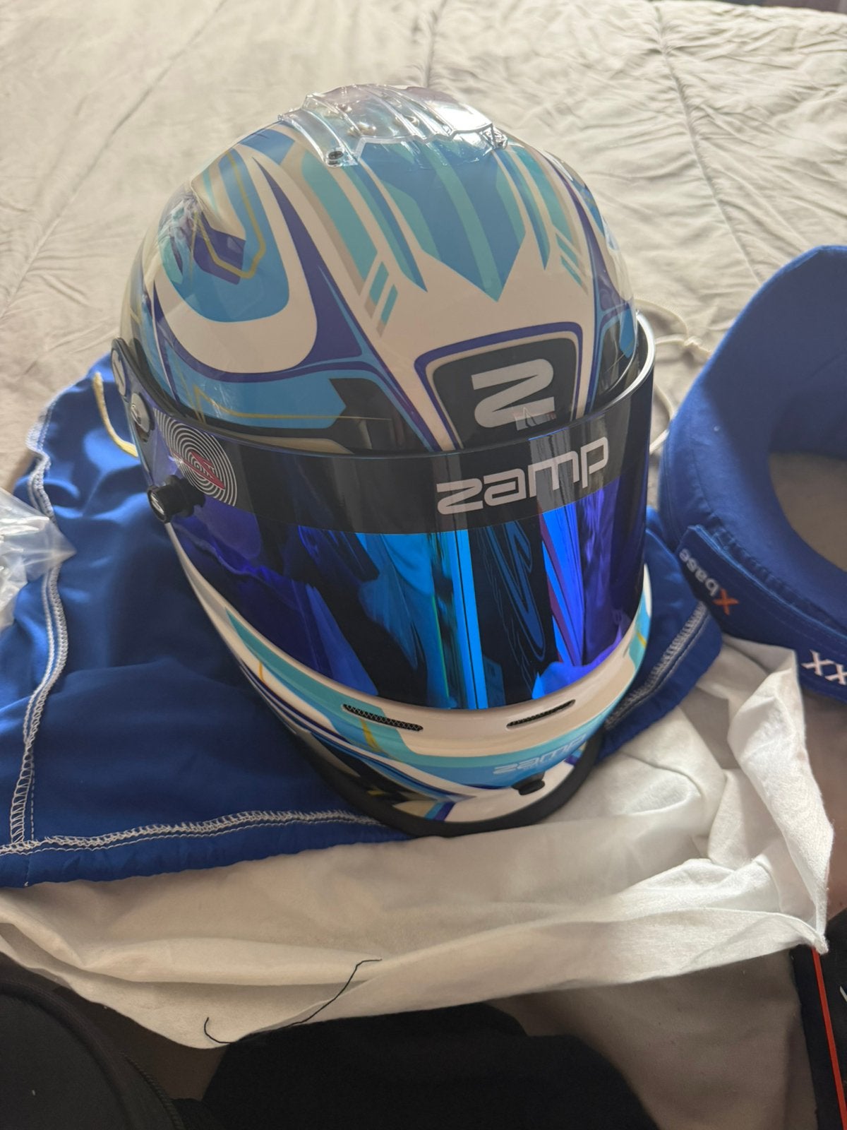 Zamp maat s 54 kart helm compleet, Sport en Fitness, Ophalen of Verzenden, Zo goed als nieuw, Helm of Handschoenen