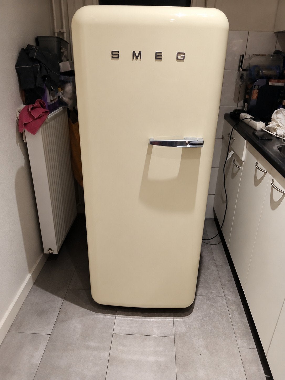 Smeg koelkast - Retro design, crème kleurig, Ophalen