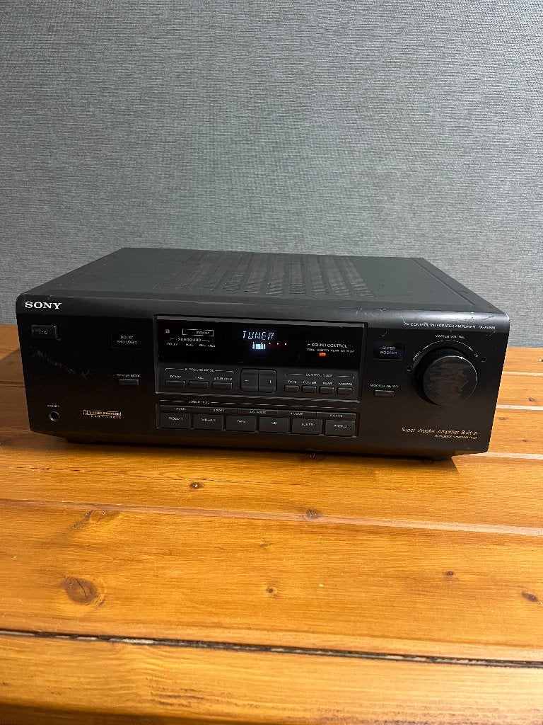 Zware Sony TA-AV581 receiver met Phono / platenspeler ingang, Ophalen of Verzenden, 60 tot 120 watt, Sony, Gebruikt