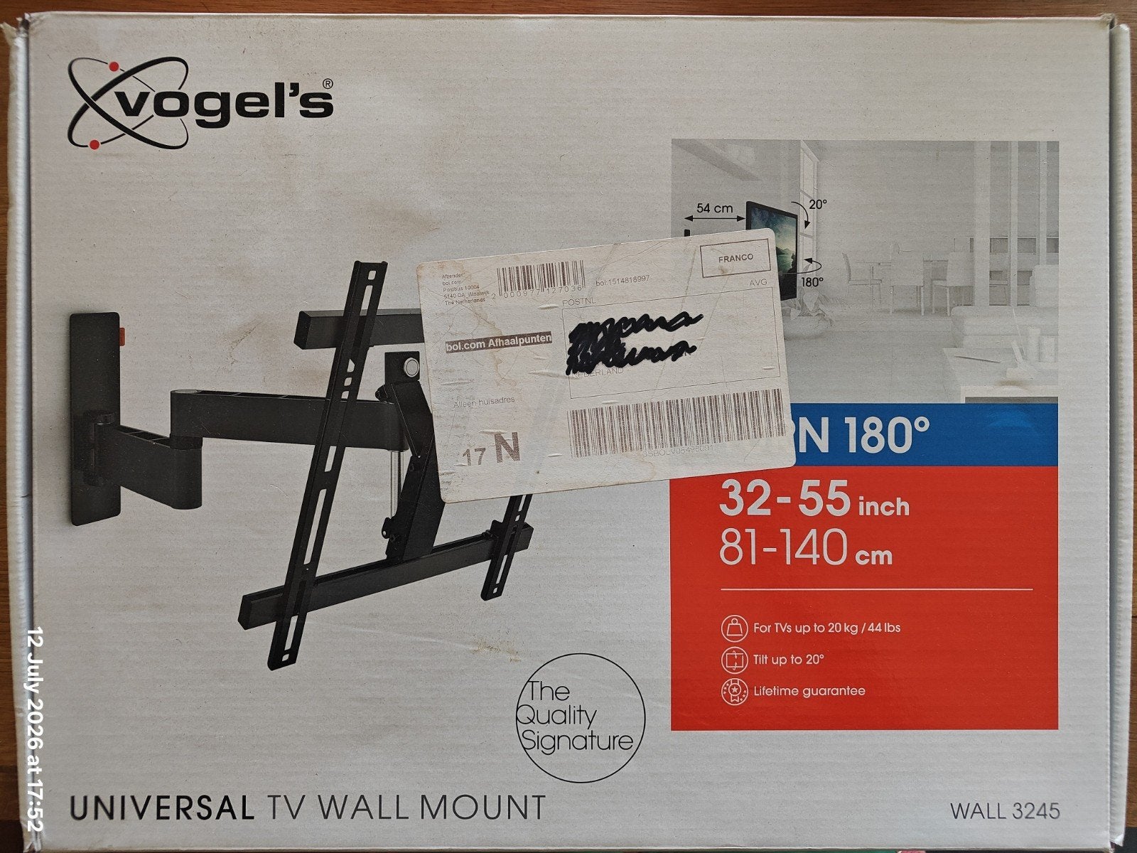 Vogel's 32-55 inch muurbeugel, Audio, Tv en Foto, Televisiebeugels, Ophalen, Nieuw