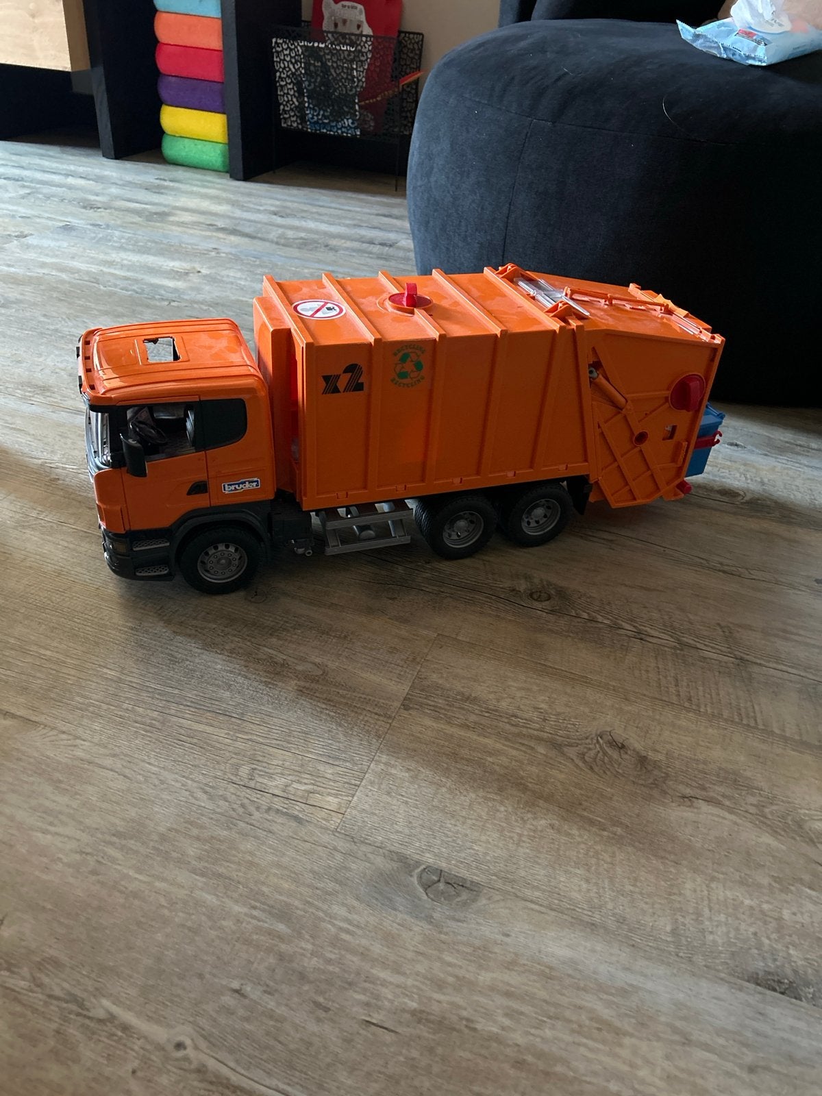 Bruder Scania Vuilniswagen - Gebruikt maar in goede staat, Verzenden, Gebruikt