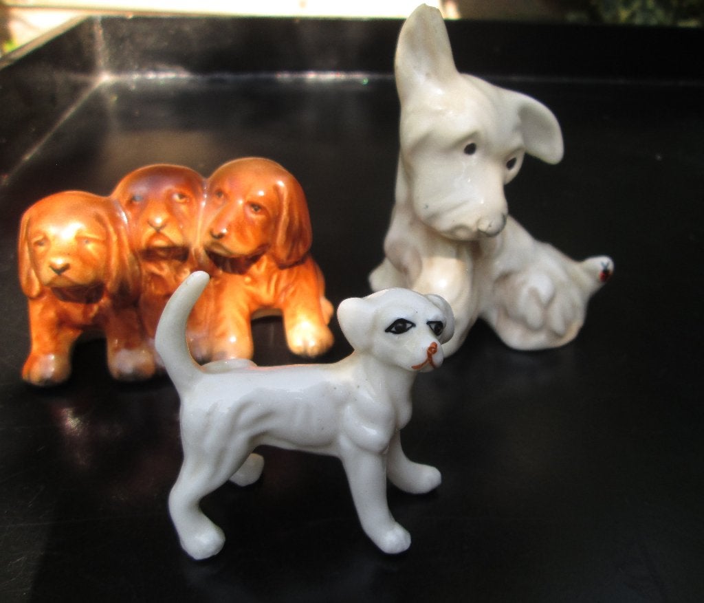 3 Beeldjes Hondjes w.o. 2x Beswick Model 805 & 416, Ophalen of Verzenden, Zo goed als nieuw, Dier