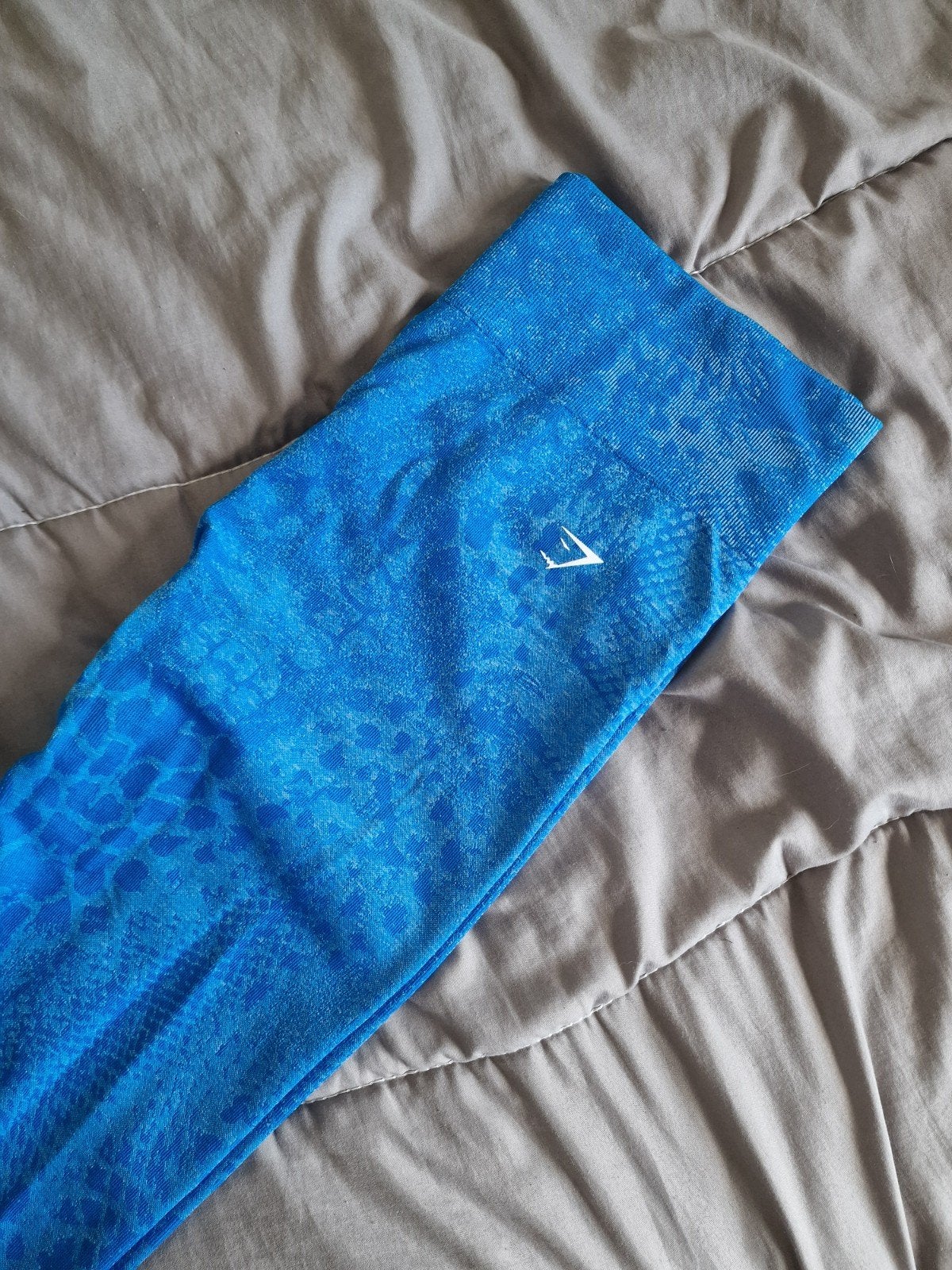 Gymshark Legging XL - Blauw met Slangenprint, Blauw, Maat 46/48 (XL) of groter, Ophalen of Verzenden, Gymshark
