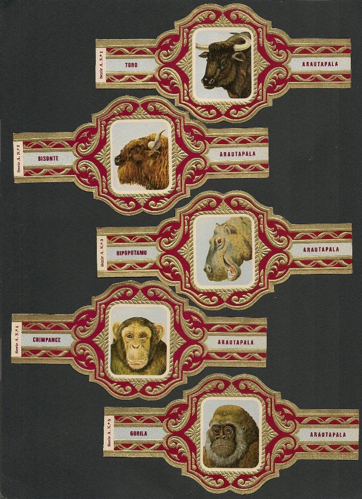 MARCA ARAUTAPALA, ANIMALES, SERIE COMPLETA, Verzenden, Nieuw, Sigarenbandjes