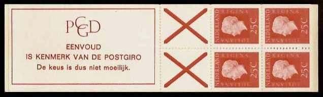Nederland Postzegelboekje 9fF postfris 1970, Ophalen of Verzenden, Na 1940, Postfris