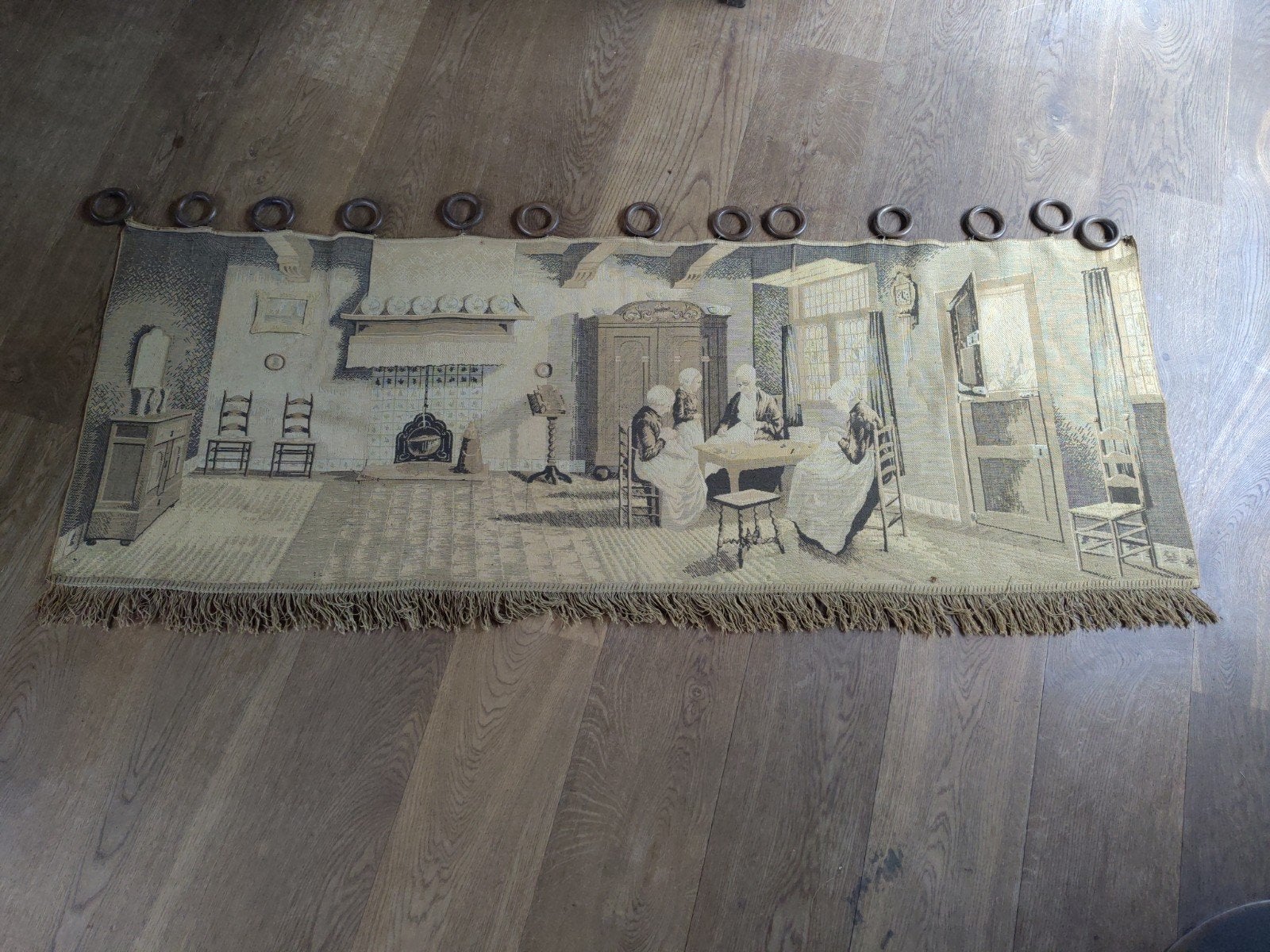 Groot vintage gobelin wandkleed – 178  70 cm, Antiek en Kunst, Antiek | Kleden en Textiel, Ophalen of Verzenden