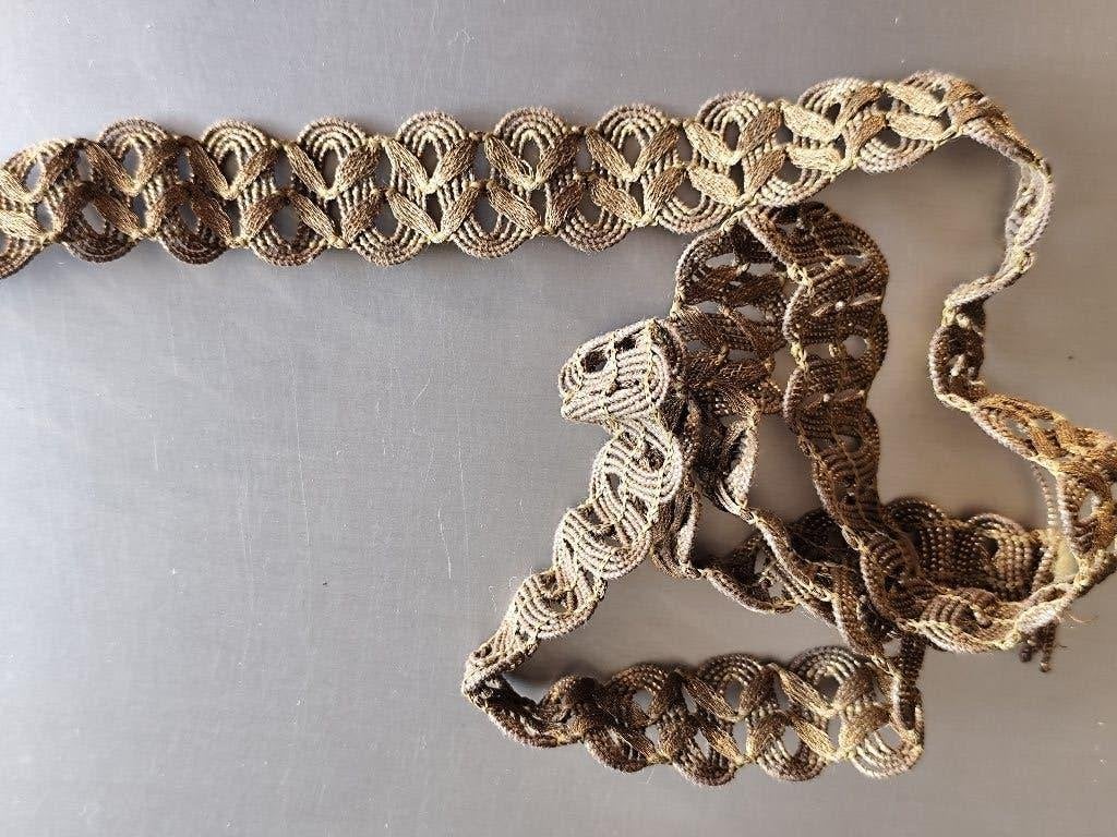 ANTIEK GOUDBAND  DUBBEL MEANDER, Antiek en Kunst, Ophalen of Verzenden