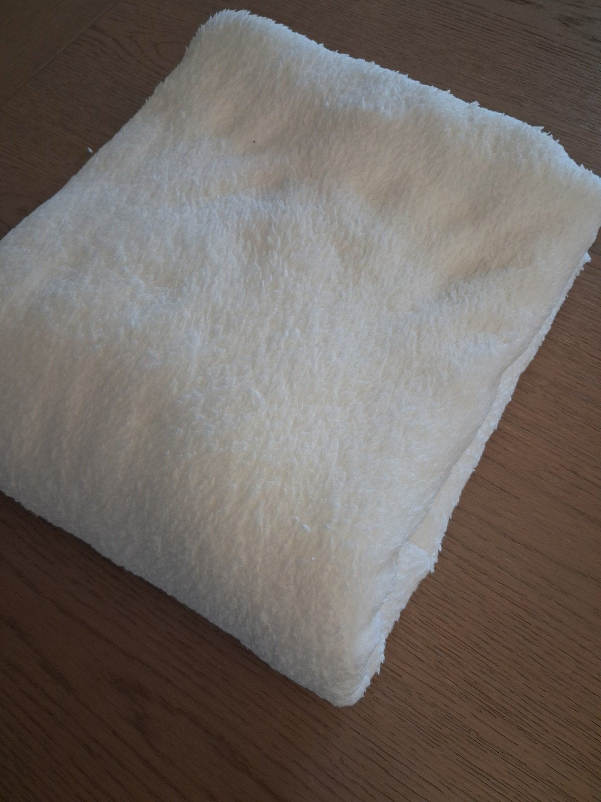 Lap stof teddy, Gebruikt, Eenpersoons, Wit, Ophalen of Verzenden
